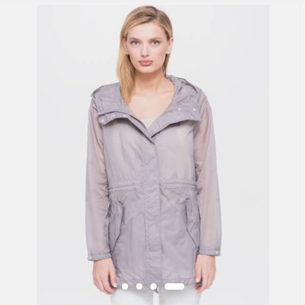Translucent grey Marc Jacobs rain jacket